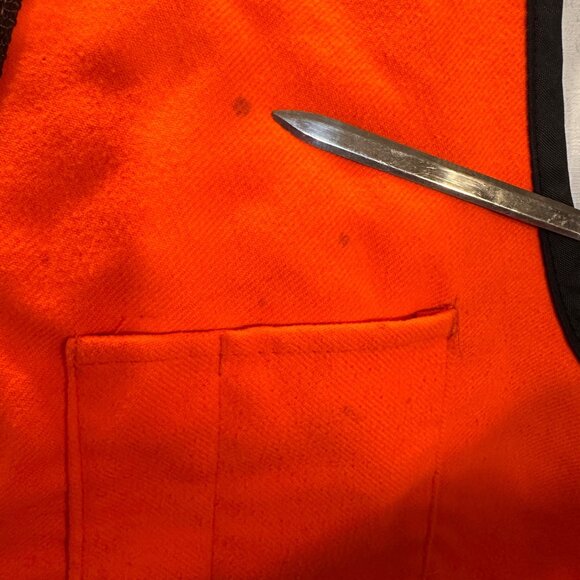 Cabelas Blaze Orange Hunting Game Bag Vest XXL Heavyweight Canvas Snap Pockets - Picture 2 of 13